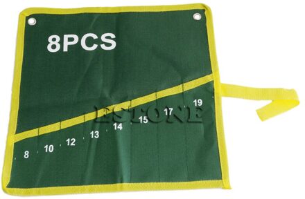 25 Zakken Duurzaam Canvas Steeksleutel Tool Roll Up Opbergtas 8stk