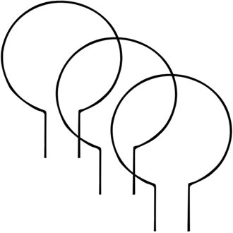 25 # Zwart Ingemaakte Bloem Balkon Roestvrij Tuin Wijnstok Rack Stengels Stem Ondersteuning Klimmen Plant Trellis Houder Hartvormige Ijzer F