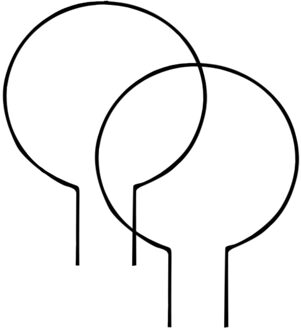 25 # Zwart Ingemaakte Bloem Balkon Roestvrij Tuin Wijnstok Rack Stengels Stem Ondersteuning Klimmen Plant Trellis Houder Hartvormige Ijzer