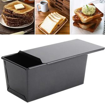 250 - 1000g Rectangle Non-Stick Bread Loaf Meatloaf Pan With Lid Iron Toast Cake Mold Kitchen Bakeware Baking Supplies