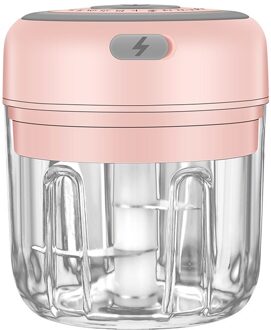 250/300Ml Stevig Duurzaam Elektrische Knoflook Chopper Usb Opladen Gember Mini Stamper Machine Chili Groente Crusher Keuken Gereedschap,knoflookpers roze-250ml