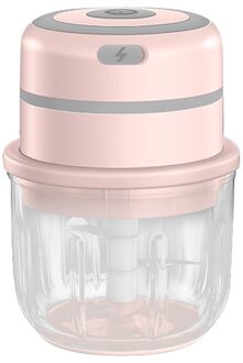 250/300Ml Stevig Duurzaam Elektrische Knoflook Chopper Usb Opladen Gember Mini Stamper Machine Chili Groente Crusher Keuken Gereedschap,knoflookpers roze-300ml