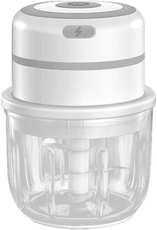 250/300Ml Stevig Duurzaam Elektrische Knoflook Chopper Usb Opladen Gember Mini Stamper Machine Chili Groente Crusher Keuken Gereedschap,knoflookpers wit-300ml