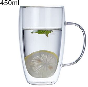 250/350/450Ml Hittebestendige Dubbele Wand Glazen Beker Bier Espresso Koffie Beker Set Handgemaakte bier Mok Thee Glas Cups Drinkware