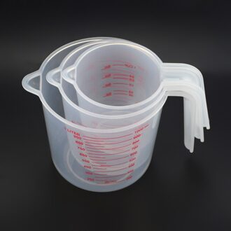 250/500/1000Ml Plastic Maatbeker Kruik Giet Uitloop Oppervlak Keuken Tool Levert Cup Met Afgestudeerd Keuken