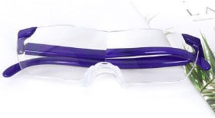 250 Graden Grote Visie Vergrootglas Eyewear Leesbril Draagbare Verziend Vergroting Brillen Cadeaus Voor Ouders blauw