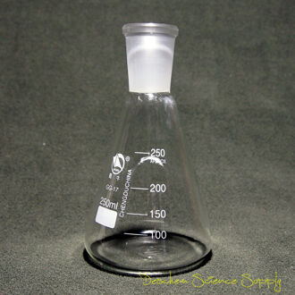 250 ml, 24/40, Glas Erlenmeyer, Chemie Conische Fles, Laboratorium Glaswerk