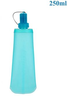 250 ml/500 ml TPU Outdoor wandelen Fles Hydro Zachte Kolf Inklapbare Drink Water Fles voor Running Camping Wandelen fiets Fitness blauw 250ml