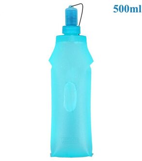 250 ml/500 ml TPU Outdoor wandelen Fles Hydro Zachte Kolf Inklapbare Drink Water Fles voor Running Camping Wandelen fiets Fitness blauw 500ml