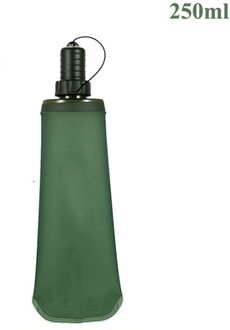 250 ml/500 ml TPU Outdoor wandelen Fles Hydro Zachte Kolf Inklapbare Drink Water Fles voor Running Camping Wandelen fiets Fitness groen 250ml