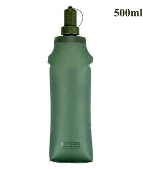 250 ml/500 ml TPU Outdoor wandelen Fles Hydro Zachte Kolf Inklapbare Drink Water Fles voor Running Camping Wandelen fiets Fitness groen 500ml