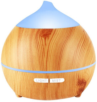 250 Ml Aroma Essentiële Olie Diffuser Ultrasone Luchtbevochtiger Met Houtnerf 7 Kleur Veranderende Led Verlichting Voor Office Home