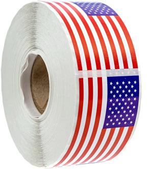 250 Pcs american flag sticker labels for wedding Party enterprise decoration teaching stationery sticker usa stickers roll