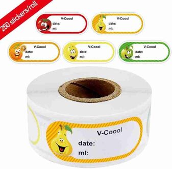 250 Stickers/Roll Keuken Sticker Koelkast Vriezer Voedsel Opslag Datum Inhoud Label Verwijderbare Vriezer Labels