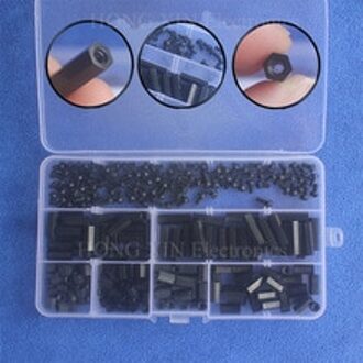 250 stks/set M3 Nylon Schroeven Geneste Standoffs Noten Assortiment Kit Fastener Hardware Optioneel