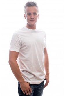 2500 - 2-pack Heren T-shirt Hoge Ronde Hals Wit Basic - L