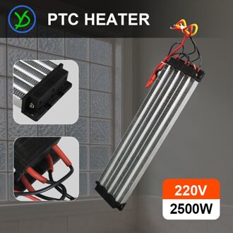 2500W 220V Ac Dc Industriële Heater Ptc Keramische Air Heater Elektrische Kachel Insulated 330*76Mm Met thermostaat Protector
