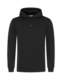 25030302 02 heren sweater regular fit hoodie p Zwart - M