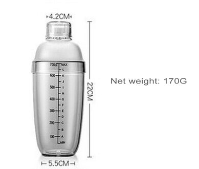 250Ml-1000Ml Glas Cocktail Shaker Transparante Schaal Bar Shakers Cup Sap Sneeuw Gram Cup Water Fles Bar gereedschap Partij Gereedschap lucht blauw