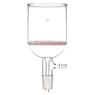 250Ml 24/29 Glas Buchner Trechter Grof Filter W/10Mm Slang Adapter Lab Glaswerk NO1 80-120um