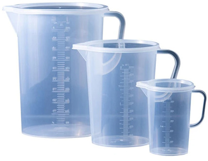250ml /500ml/1000ml Clear Plastic Graduated Measuring Cup for Baking Beaker Liquid Measure JugCup Container