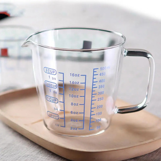 250ml/500ml Heat Resisting Glass Measuring Cup Milk Water Scale Microwave Tool Transparent Milk Cup With Scale For Home School