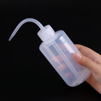 250ml Cosmetic Remover Bottle Elbow Narrow Mouth Long Tube Clean Eyebrow Skin Care Remover Bottle Eyelash Extension Tool