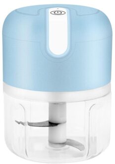 250Ml Elektrische Voedsel Crusher Mini Knoflookpers Keukengerei Groente Chopper Voor Knoflookpers Verpletterd Chili Keuken Gadget blauw