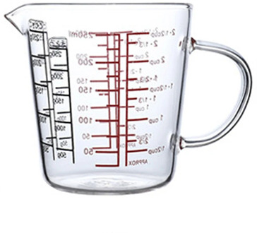 250Ml Glass Measuring Cup Milk Jug Heat Resistant Glass Cup Measure Jug Creamer Scale Cup Tea Coffee Microwave Safe