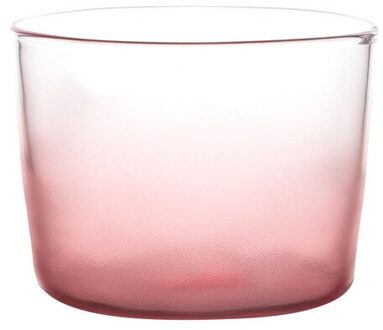 250Ml Japanse Kleurrijke Glazen Beker Hittebestendig Pudding Dessert Ijs Glas Mok Thuis Yoghurt Sap Melk Koffie cup 2 Stuks roze