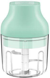 250Ml Oplaadbare Usb Chopper Vleesmolen Mincer Eten Slicer Knoflook Ui Slicer Cutter Mixer Groente Fruit Twist Shredder cyaan