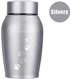 250Ml Roestvrij Staal Huisdier Urnen Urnen Voor Honden Kat Vogel Crematie As Aandenken Urn zilver