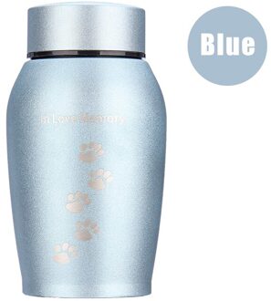 250Ml Roestvrij Staal Huisdier Urnen Voor Hond Kat Vogel Crematie As Aandenken Kist Columbarium Urn Gedenkteken Crematie Urn blauw