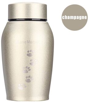 250Ml Roestvrij Staal Huisdier Urnen Voor Hond Kat Vogel Crematie As Aandenken Kist Columbarium Urn Gedenkteken Crematie Urn champagne