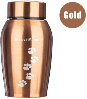 250Ml Roestvrij Staal Huisdier Urnen Voor Hond Kat Vogel Crematie As Aandenken Kist Columbarium Urn Gedenkteken Crematie Urn goud