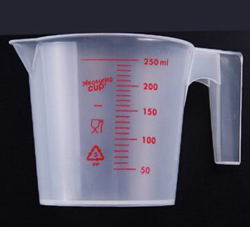250Ml Schaal Meten Plastic Handvat Cup Plastic Maatbeker Gereedschap Meetinstrumenten Voor Bakken Suiker Koffie Keuken Gereedschap