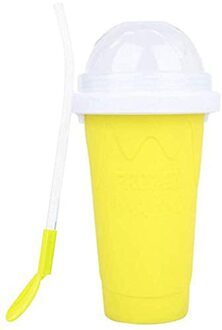 250Ml Smoothies Cup Zelfgemaakte Milkshake Fles Slush En Schudden Maker Snelle 2 Layer Koeling Cup Ijs Magic Slushy maker geel