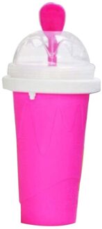 250Ml Smoothies Cup Zelfgemaakte Milkshake Fles Slush En Schudden Maker Snelle 2 Layer Koeling Cup Ijs Magic Slushy maker Roze