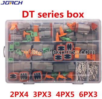 250pcs Deutsch DT series Waterproof Wire Connector Kit DT06-2/3/4/6S DT04-2/3/4/6P Automotive Sealed Plug with pins box