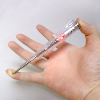 250V Waterproof Voltage Tester Induced Electric Pen Detector Screwdriver Probe With Indicator Light Voltage Tester Pen