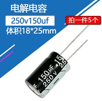 250V150uf Volume 18X25Mm Aluminium Elektrolytische Condensator 5Pcs