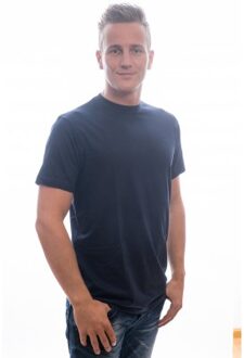 2510 - 2-pack Heren T-shirt Hoge Ronde Hals Navy Basic - 3XL
