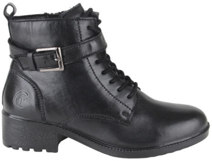 2510001-000 dames veterboots gekleed - maat 42 Zwart