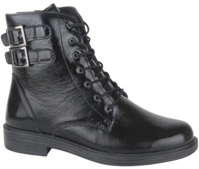 2510005-001 dames veterboots gekleed - maat 39 Zwart