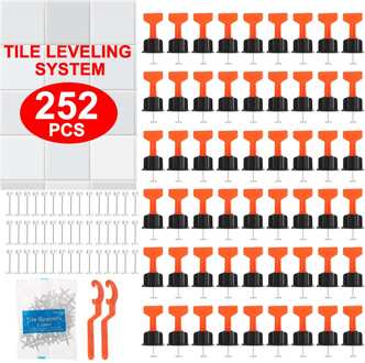 252 Stks/set Uitlijning Tegel Leveling Wiggen Tegel Spacers Systeem Platte Keramische Leveler Voor Vloer Muur Bouw Gereedschap Locator