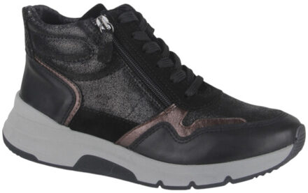 2520010-000 dames veterboots sportief - maat 39 Zwart