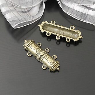 (25277) 10PCS 37x14MM Antiek Brons Zinklegering Sluit Charms Diy Sieraden Bevindingen Accessoires