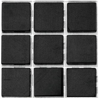 252x stuks mozaieken maken steentjes/tegels kleur zwart 10 x 10 x 2 mm