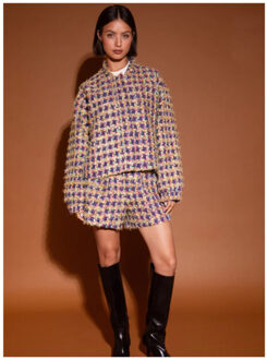 253-7 bomberjacks fleur Veelkleurig - M