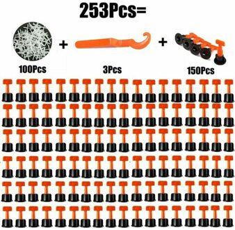 253Pcs Level Wiggen Tegel Spacers Voor Vloeren Wandtegel Spacer Carrelage Tegel Leveling Systeem Leveler Locator Spacers Tang